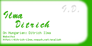 ilma ditrich business card